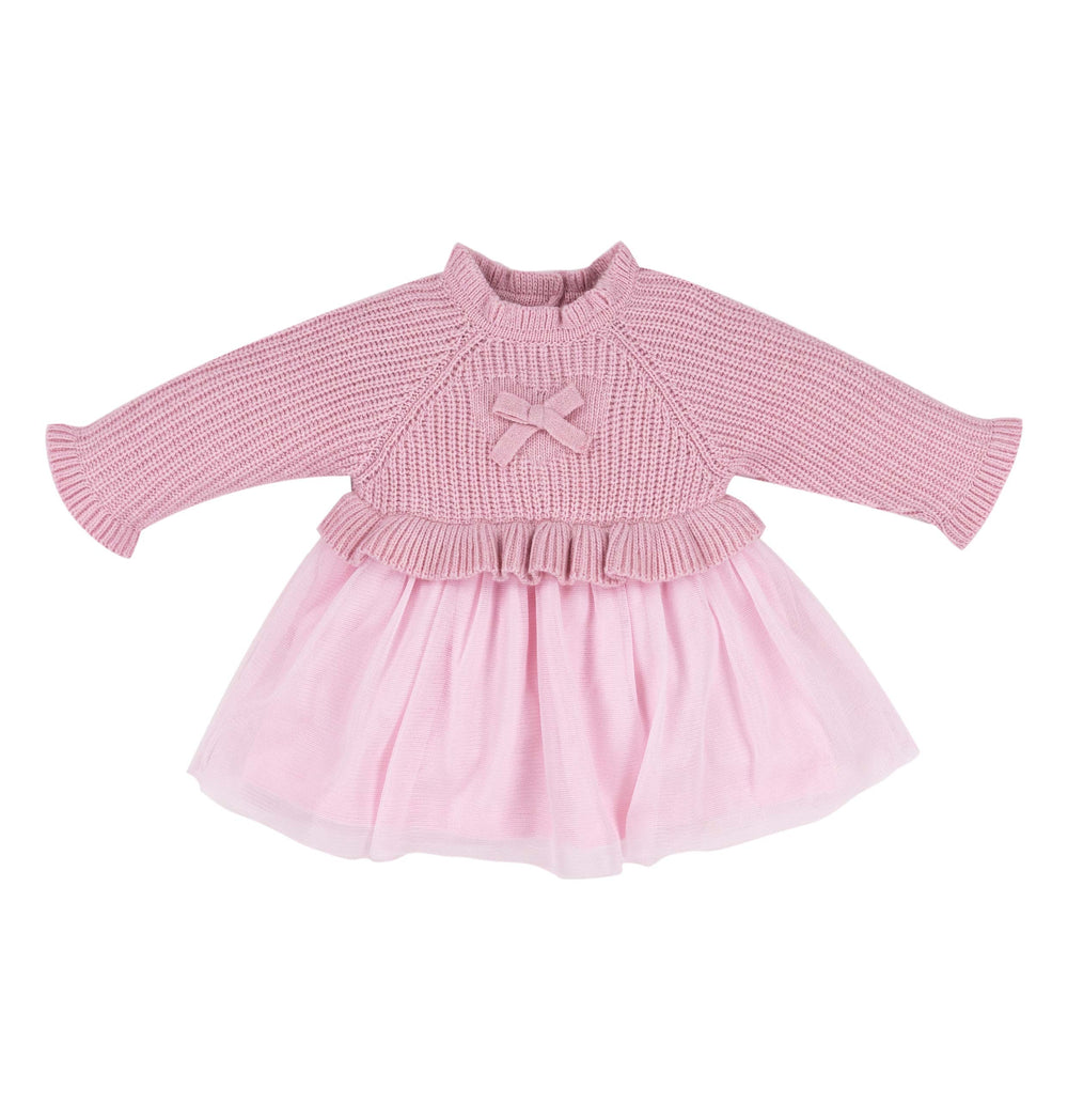 EMC Pink Tulle Sweater Dress w/Bow
